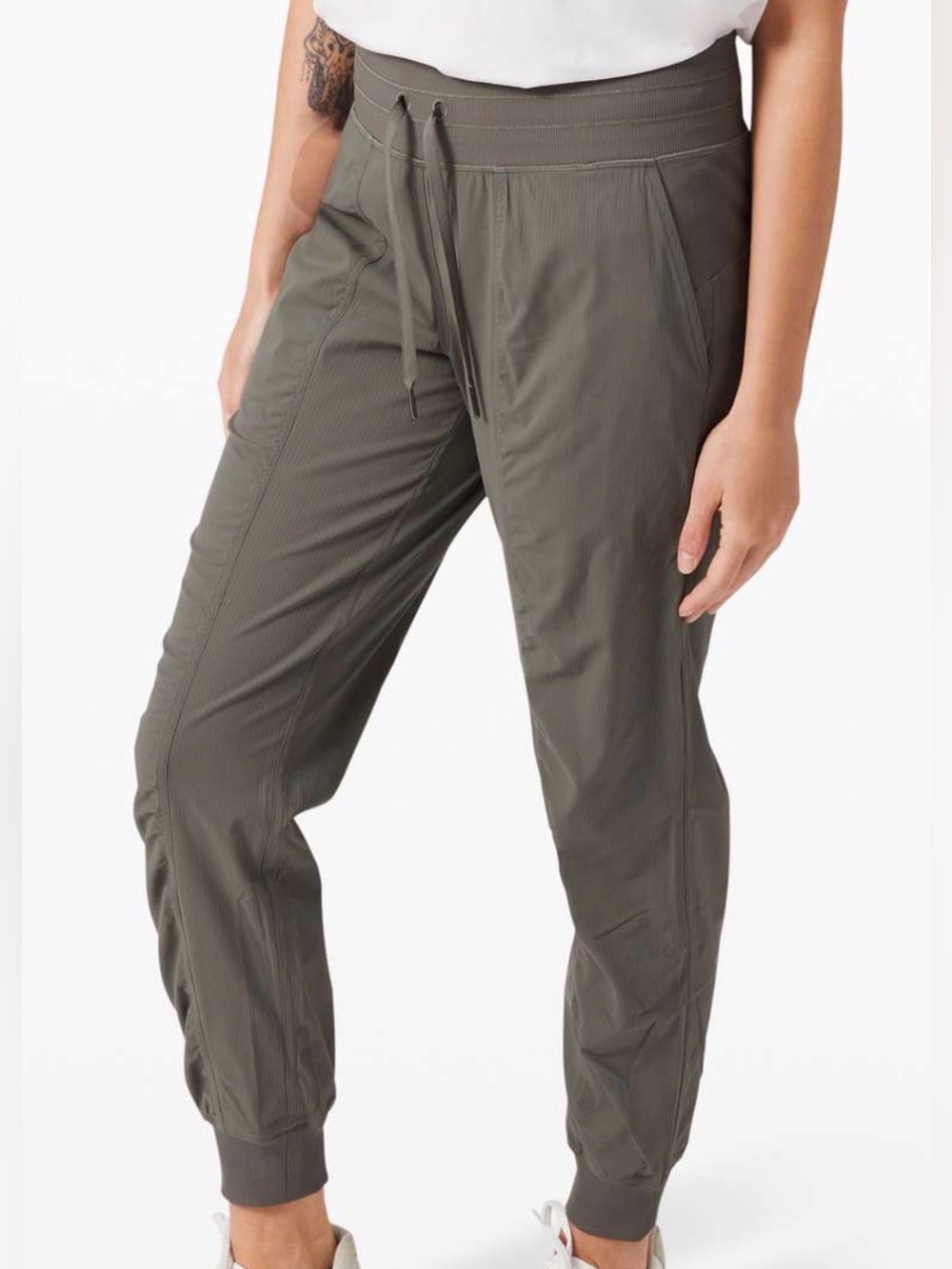 Lululemon Dance Studio Jogger Pants Grey Sage Green Sz 14